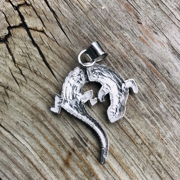 Sterling Silver Mens Alligator Pendant 🐊 NWOT - Picture 4 of 5